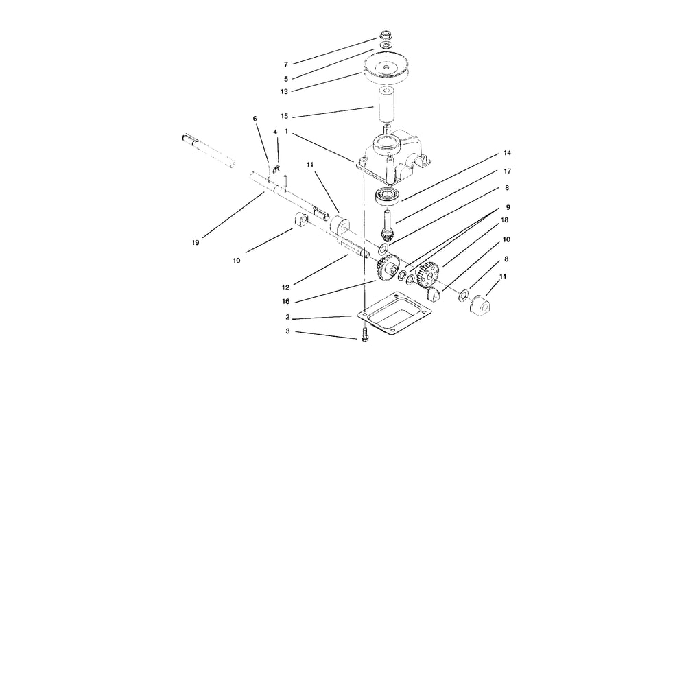 Gear Case - 104-7672 Diagram and Parts List for 10324-210000001&UP  Lawn Boy Lawn Mower